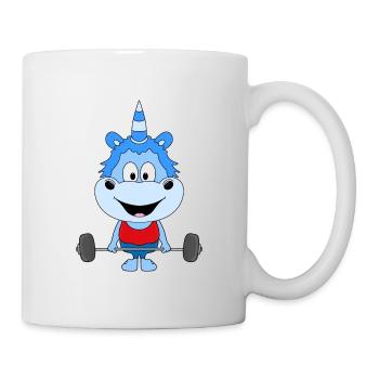 EINHORN - FITNESS - GEWICHTHEBER - BODYBUILDING - Tasse - Weiß - Rechts