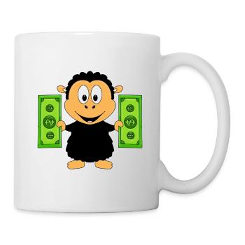 SCHWARZES SCHAF - GELD - TIER - TIERISCH - Tasse - Weiß - Rechts