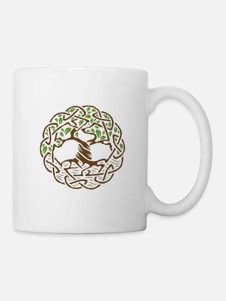 Celtic Tree - Mug - white