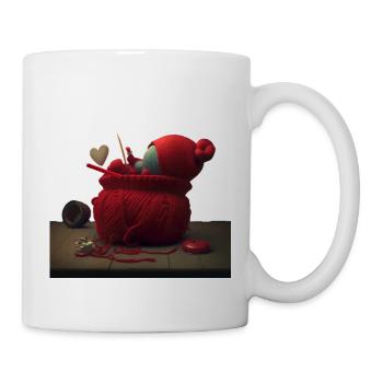 Tricoter Saint-Valentin - Tricot - Mug blanc - blanc - Droite