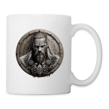 Wikinger Krieger Schildwall - Tasse - Weiß - Rechts