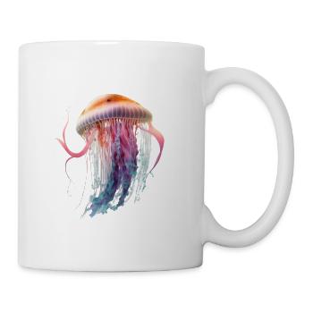 Jellyfish Power: coloré et élégant - Mug blanc - blanc - Droite