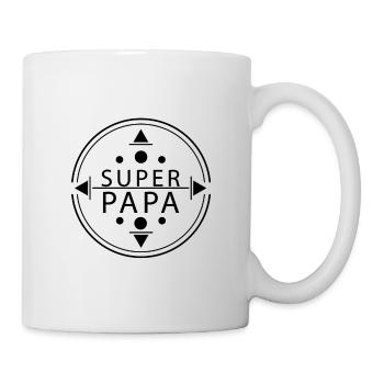 Super papa - Mug blanc - blanc - Droite