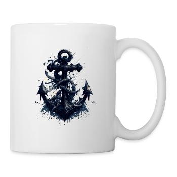 schöner maritimer Anker von einem Segelschiff - Tasse - Weiß - Rechts