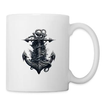 schöner maritimer Anker von einem Segelschiff - Tasse - Weiß - Rechts