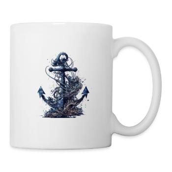 schöner maritimer Anker von einem Segelschiff - Tasse - Weiß - Rechts