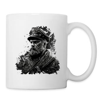 Le capitaine et son voilier, marin et marin - Mug blanc - blanc - Droite