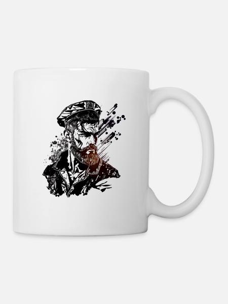 Adventure on the high seas, sailor sailing ship - Mug - white