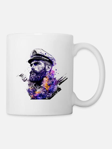 Adventure on the high seas, sailor sailing ship - Mug - white