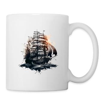 Segelschiff auf hoher See: Freiheit und Abenteuer - Tasse - Weiß - Rechts