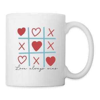 Liebe gewinnt immer - Tasse - Weiß - Rechts