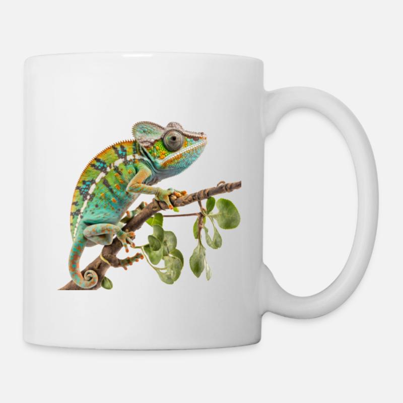 Suivez le caméléon - Mug blanc - blanc