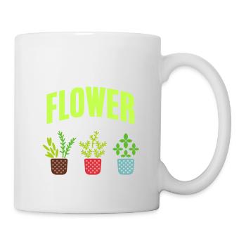 Support Your Flower Farmer Cool Retro Farming - Tasse - Weiß - Rechts