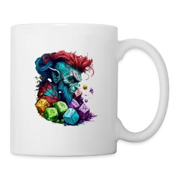 Würfel-Troll: Eine Legende von LoL - Tasse - Weiß - Rechts