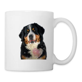 Appenzeller Sennenhund Valentins Tag - Tasse - Weiß - Rechts