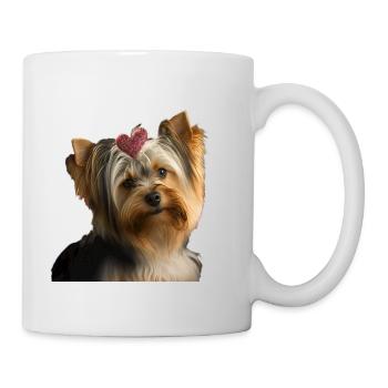 Biewer Yorkshire Terrier Valentine's Day - Mug - white - Right