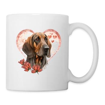 Bayerischer Gebirgsschweißhund Valentins Tag - Tasse - Weiß - Rechts