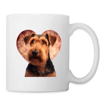 Airedale Terrier Valentins Tag - Tasse - Weiß - Rechts