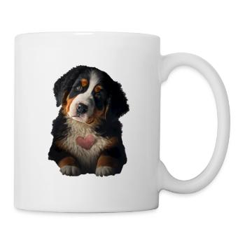 Berner Sennenhund Valentins Tag - Tasse - Weiß - Rechts