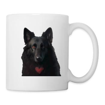 Black Shepherd Saint-Valentin - Mug blanc - blanc - Droite