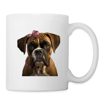 Boxeur allemand Saint-Valentin - Mug blanc - blanc - Droite