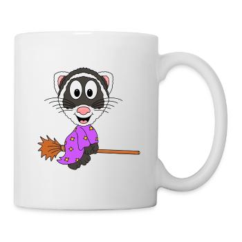 HEXE - FRETTCHEN - HEXENBESEN - TIER - Tasse - Weiß - Rechts
