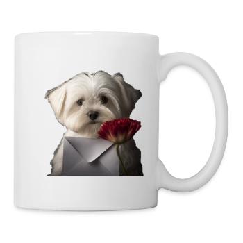 Maltese Valentine's Day - Maltese Dog - Mug - white - Right