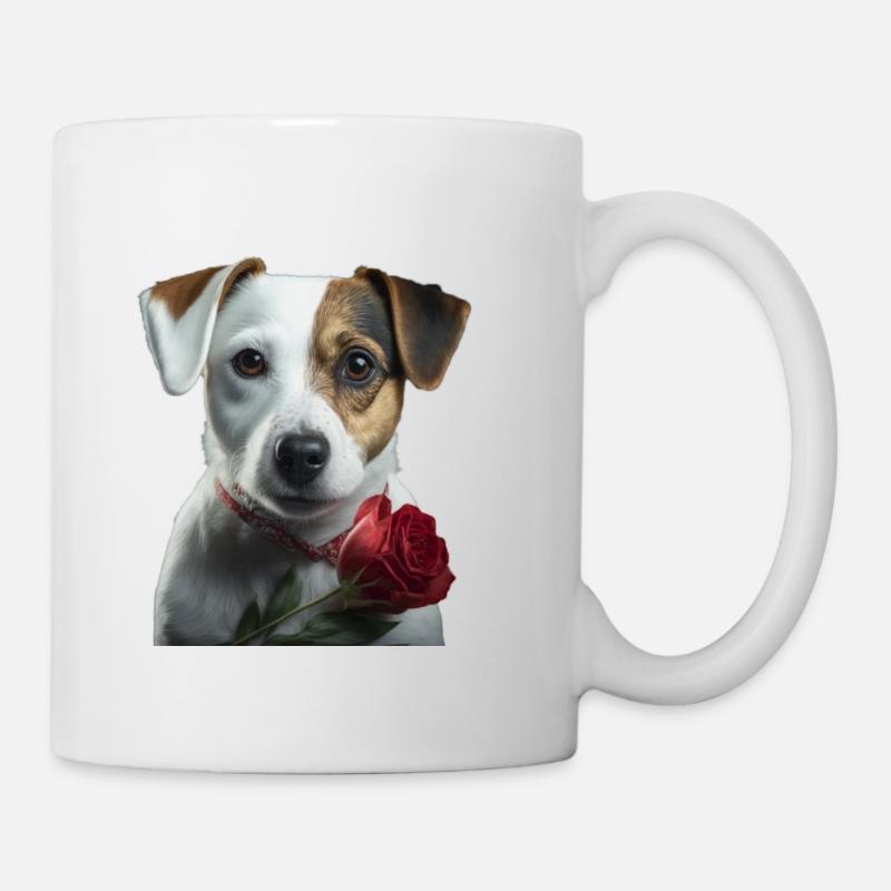 Jack Russell Terrier Valentins Tag - Tasse - Weiß