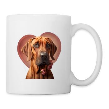 Rhodesian Ridgeback Saint-Valentin - Mug blanc - blanc - Droite