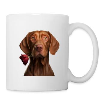 Vizsla Valentins Tag - Tasse - Weiß - Rechts