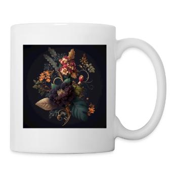 Floral Design 6 - Tasse - Weiß - Rechts