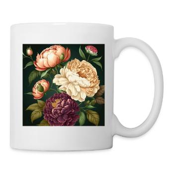 Floral Design 7 - Tasse - Weiß - Rechts
