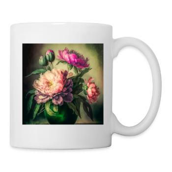 Floral Design 12 - Tasse - Weiß - Rechts