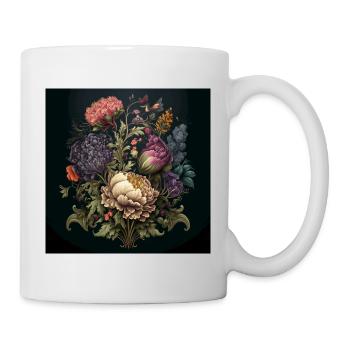 Floral Design 17 - Tasse - Weiß - Rechts