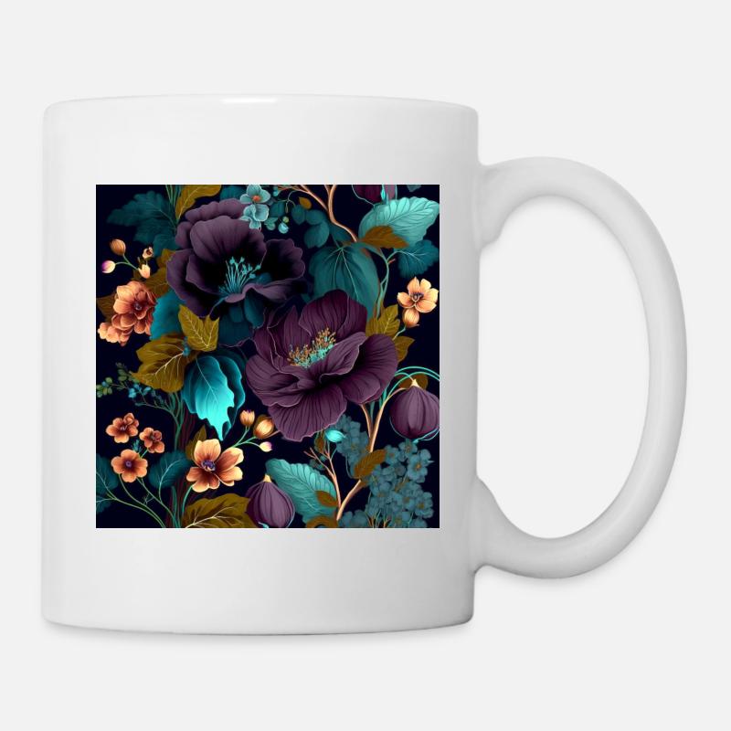Floral Design 11 - Tasse - Weiß