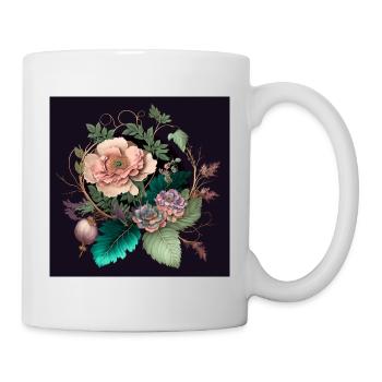 Floral Design 10 - Tasse - Weiß - Rechts