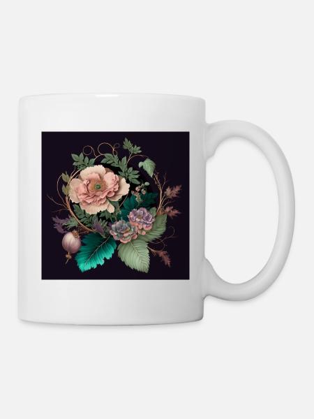 Floral Design 10 - Tasse - Weiß