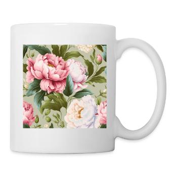 Floral Design 8 - Tasse - Weiß - Rechts