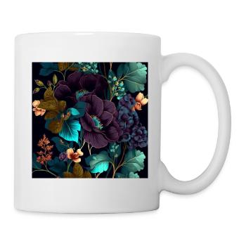 Floral Design 9 - Tasse - Weiß - Rechts