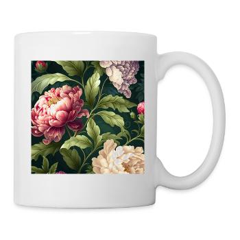 Floral Design 13 - Tasse - Weiß - Rechts