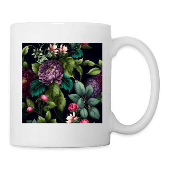 Floral Design 18 - Tasse - Weiß - Rechts
