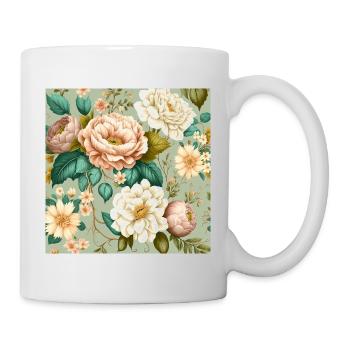 Floral Design 21 - Tasse - Weiß - Rechts