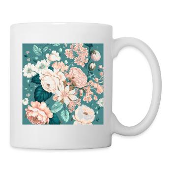 Floral Design 5 - Tasse - Weiß - Rechts