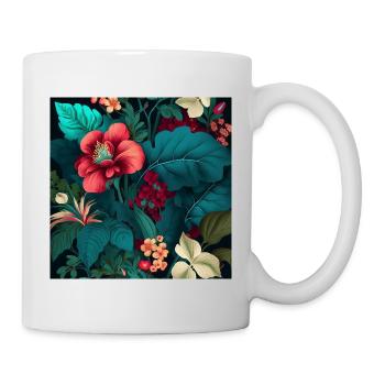 Floral Design 20 - Tasse - Weiß - Rechts