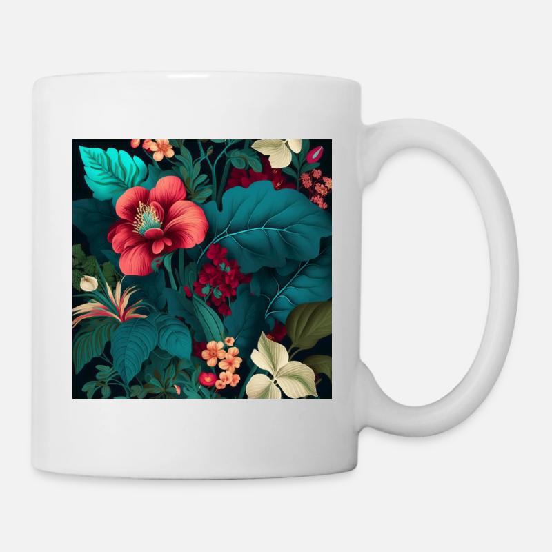 Floral Design 20 - Tasse - Weiß