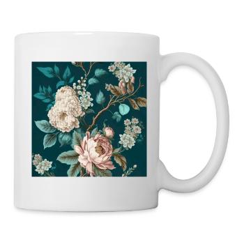 Floral Design 27 - Tasse - Weiß - Rechts