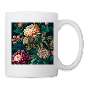Floral Design 19 - Tasse - Weiß - Rechts