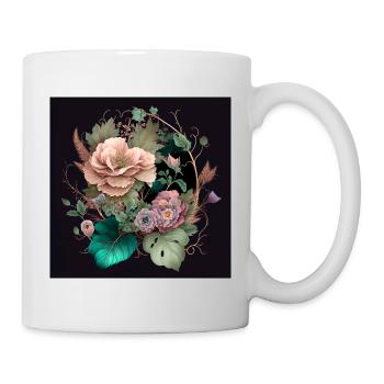 Floral Design 22 - Tasse - Weiß - Rechts