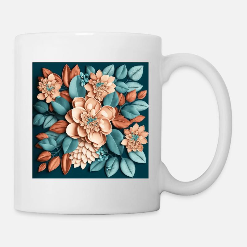 Floral Design 24 - Tasse - Weiß