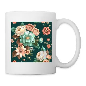Floral Design 25 - Tasse - Weiß - Rechts